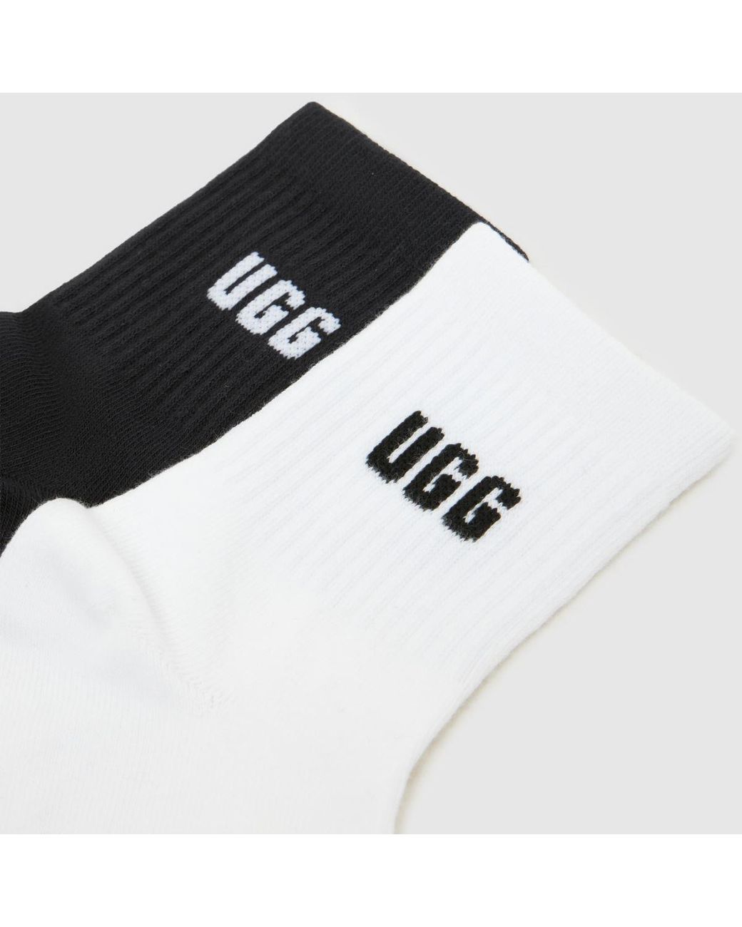 Ugg Black Quinlin Quarter Socks 2 Pack