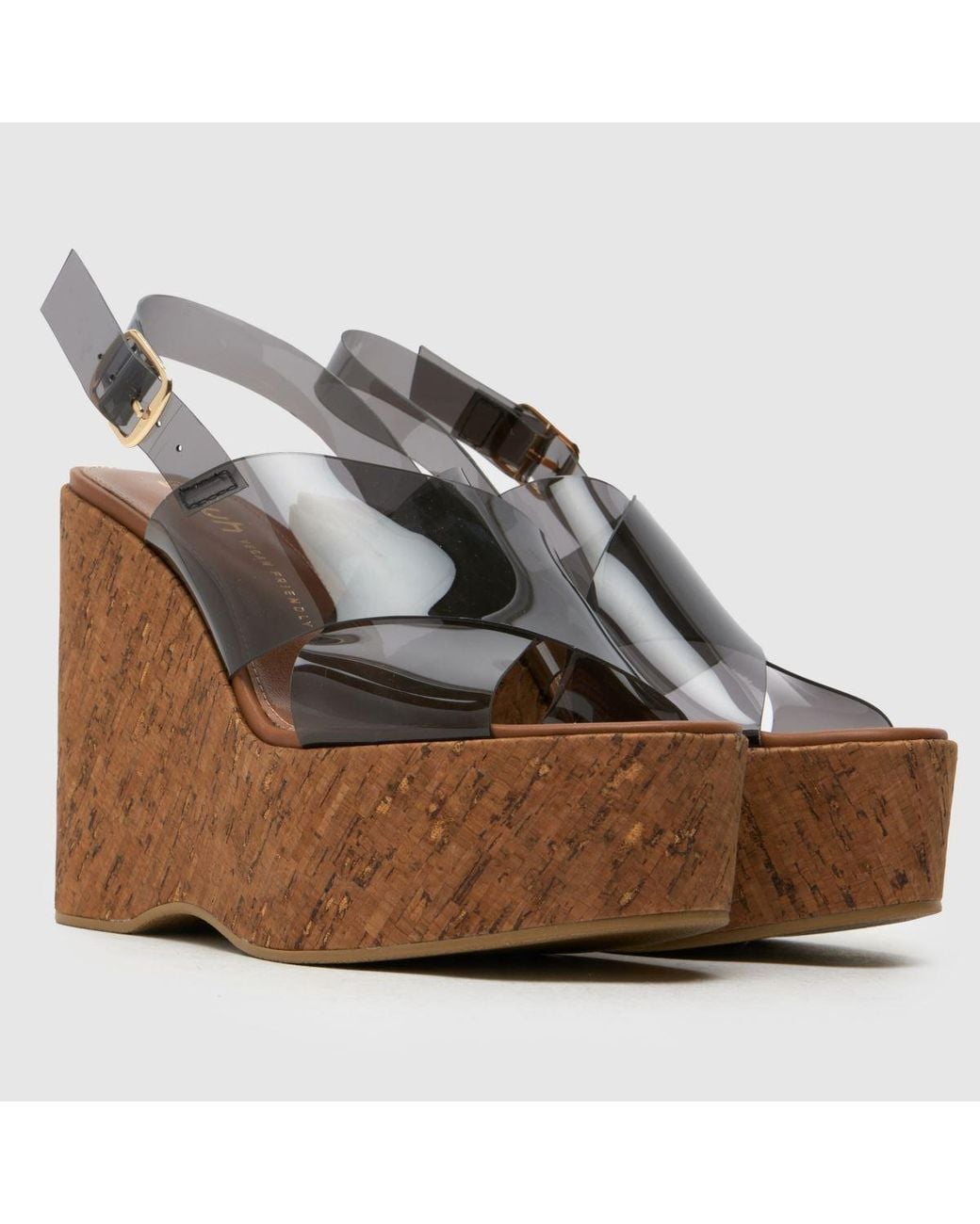 Schuh Brown Valentina Cork Wedge Sandals