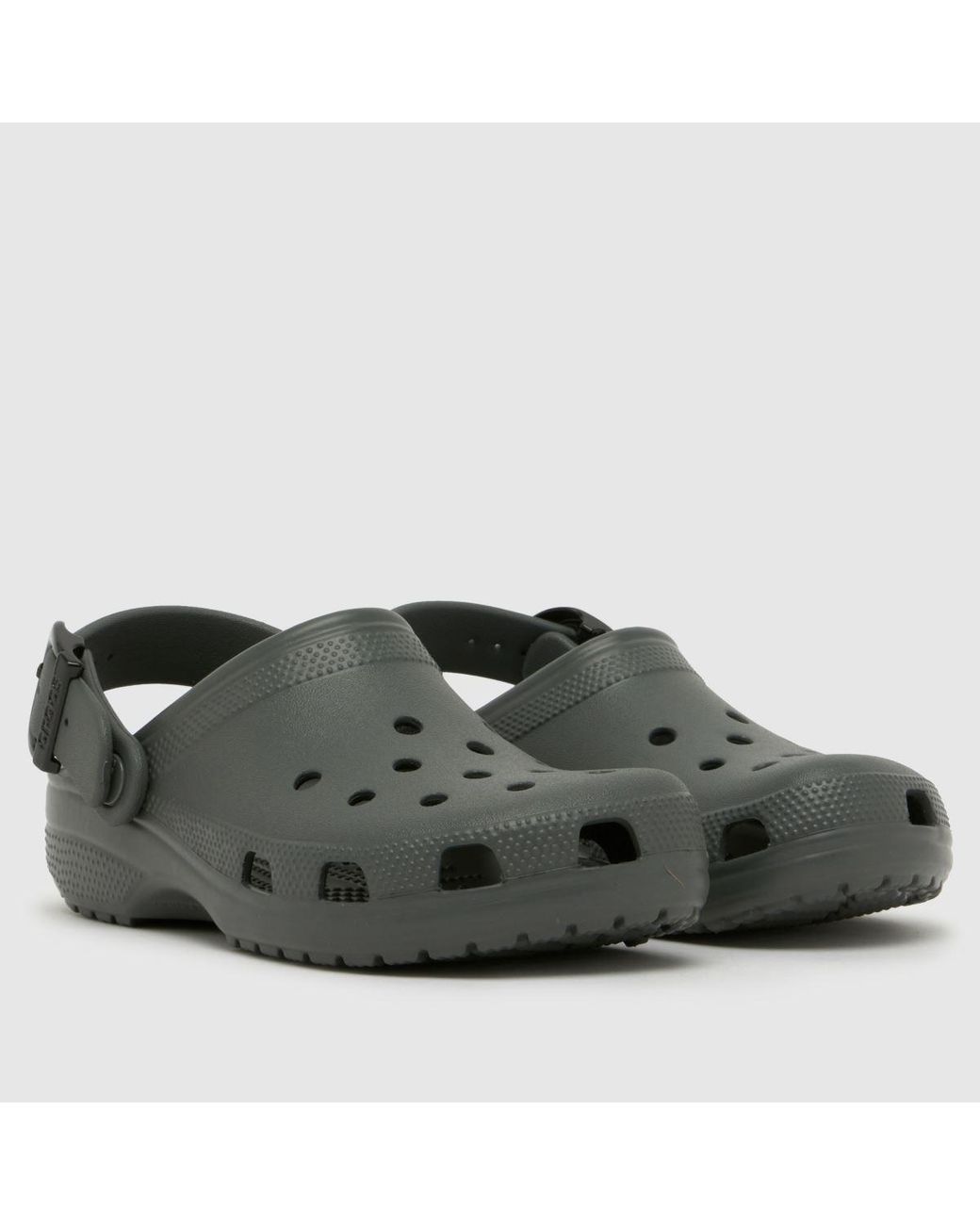 CROCSTM Gray Classic Buckle Clog Sandals