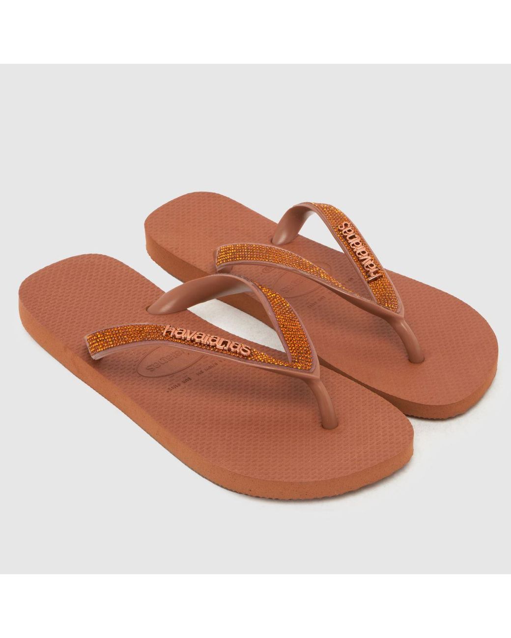 Havaianas Brown Top Glow Flip Sandals