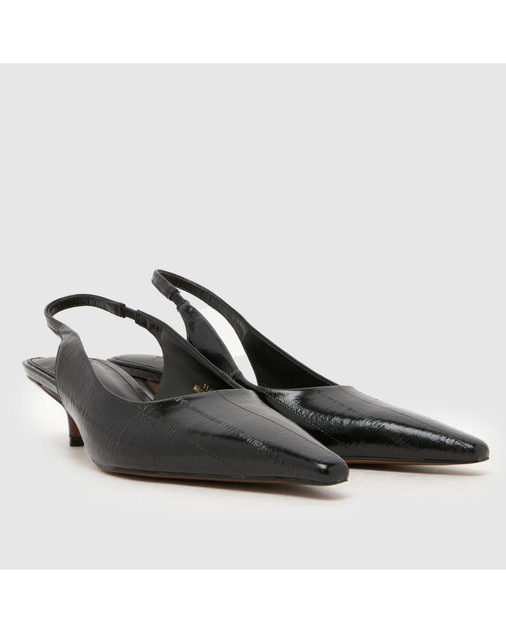 Schuh Black Shery Court Kitten High Heels