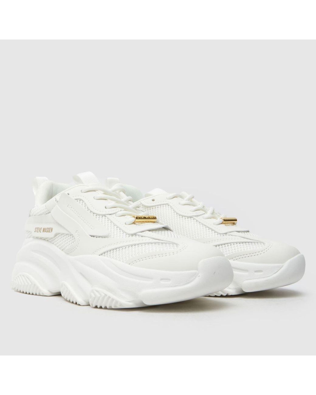 Steve Madden White Possession Trainers