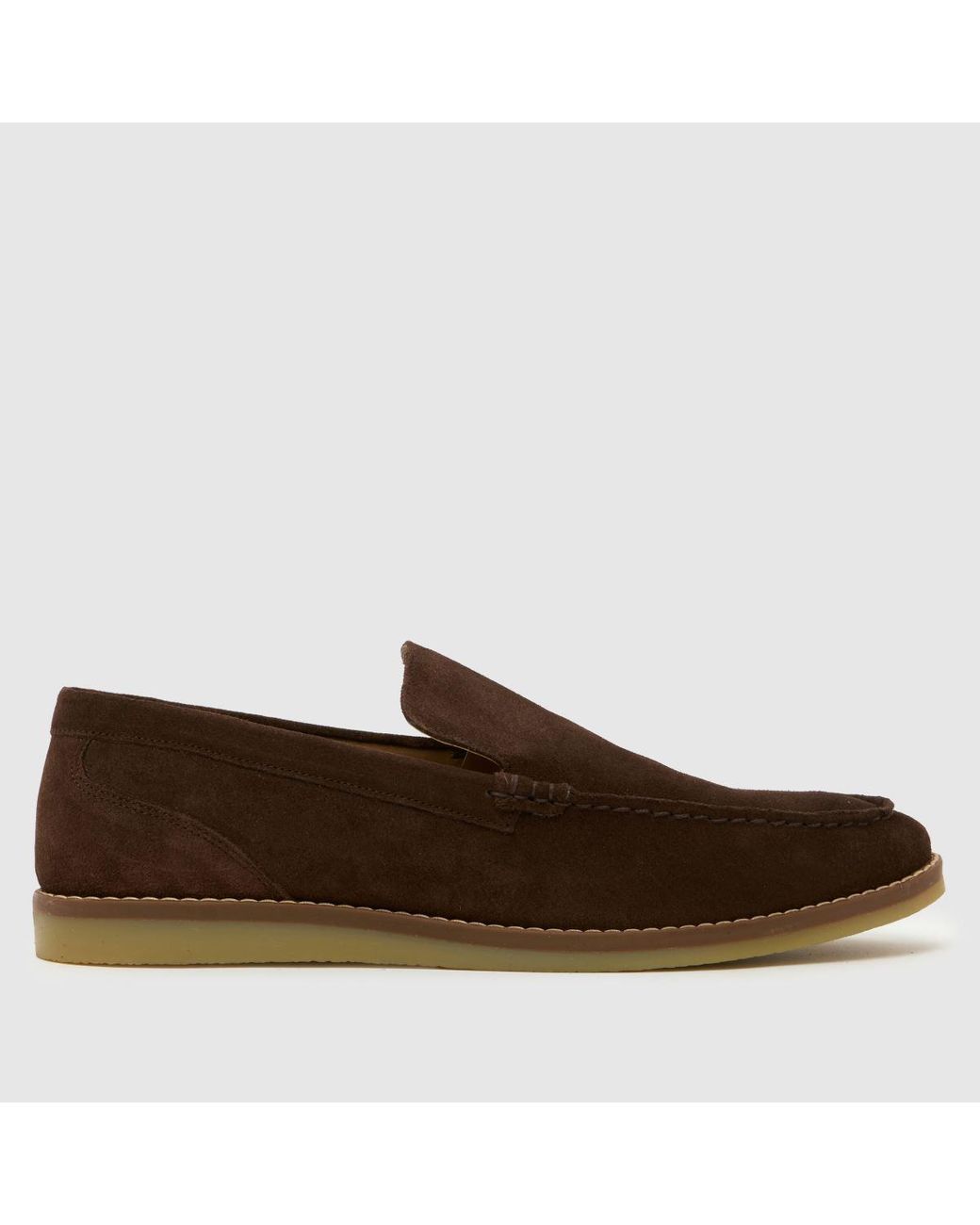 Schuh Brown Risk Suede Loafer Shoes for men