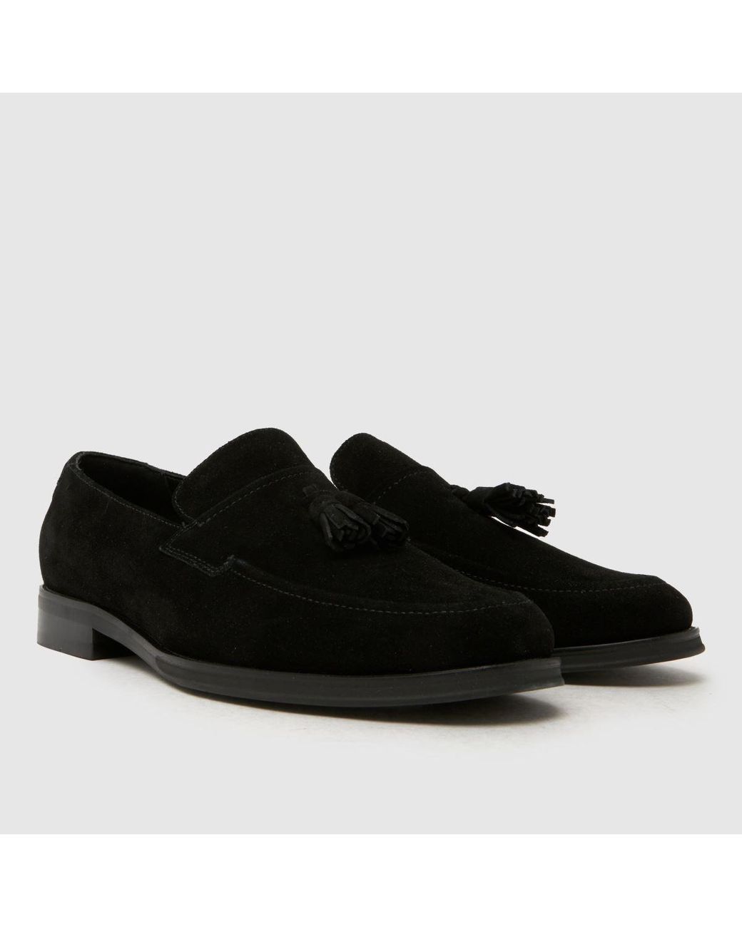 Schuh Black Ronen Suede Loafer Shoes for men
