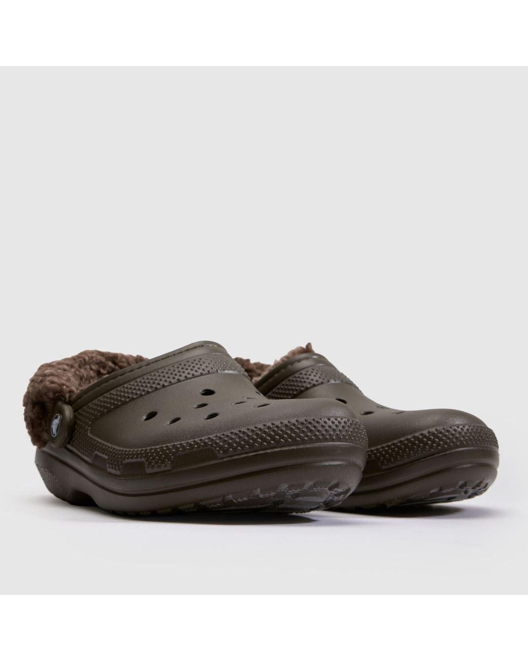 CROCSTM Brown Classic Fleece Lined Clog Sandals