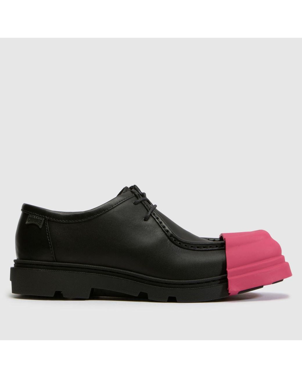 Camper Black Junction Toe Cap Flats
