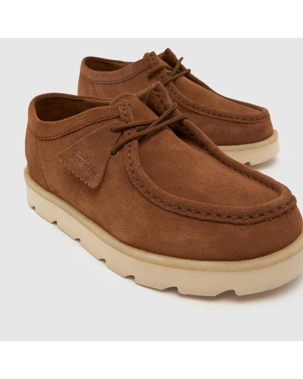 Clarks Brown Meare Walla Shoes for men
