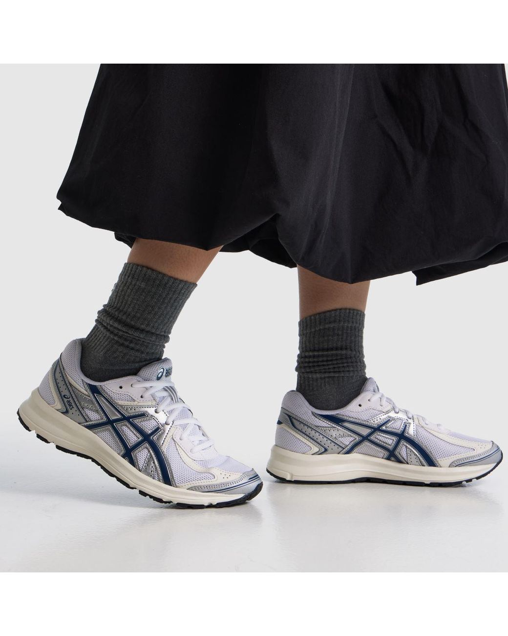 Asics White Jog 100S Trainers