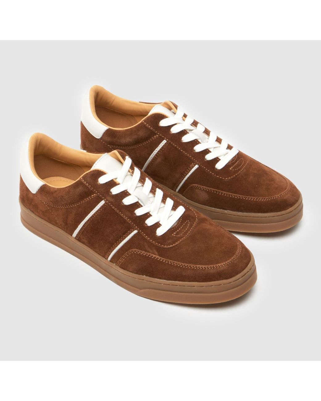 Schuh Brown Winnie Gum Sole Trainers for men