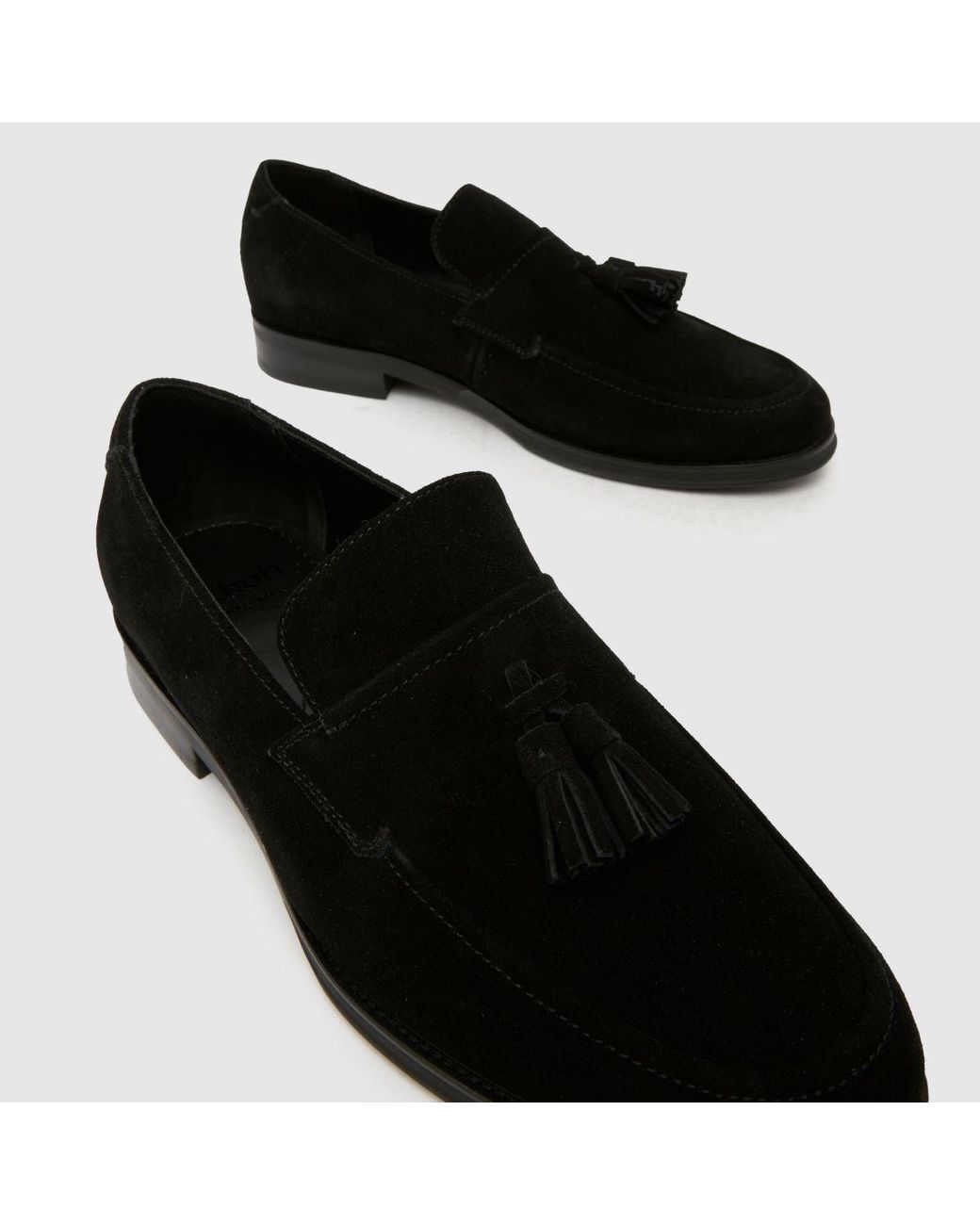 Schuh Black Ronen Suede Loafer Shoes for men