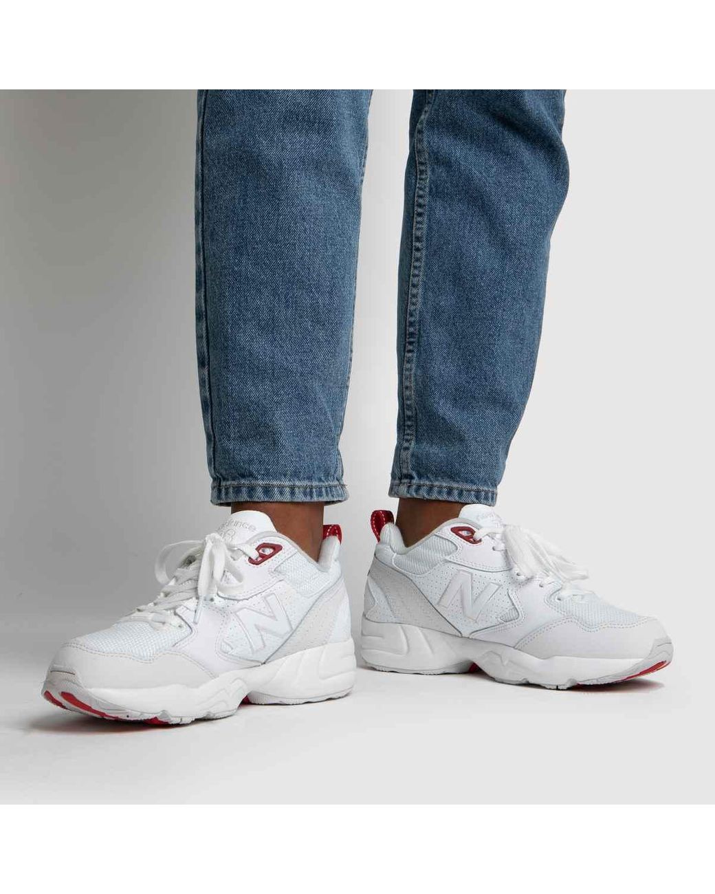 New Balance White & Red 708 Trainers | Lyst UK