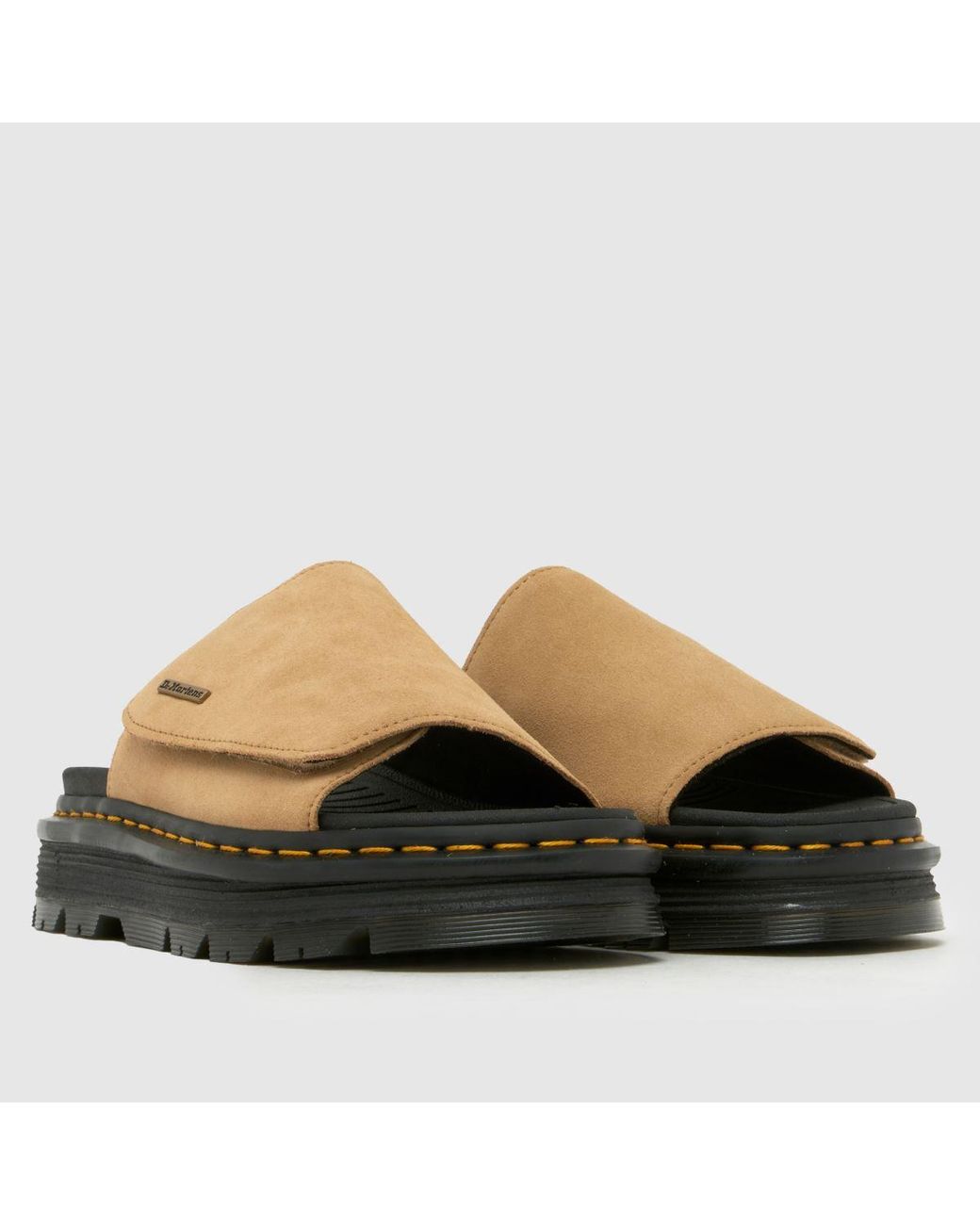 Dr. Martens Brown Zebzag Slide Sandals