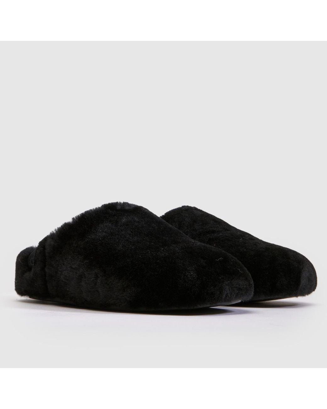 Ugg Black Elea Fluffed Slip-On Slippers