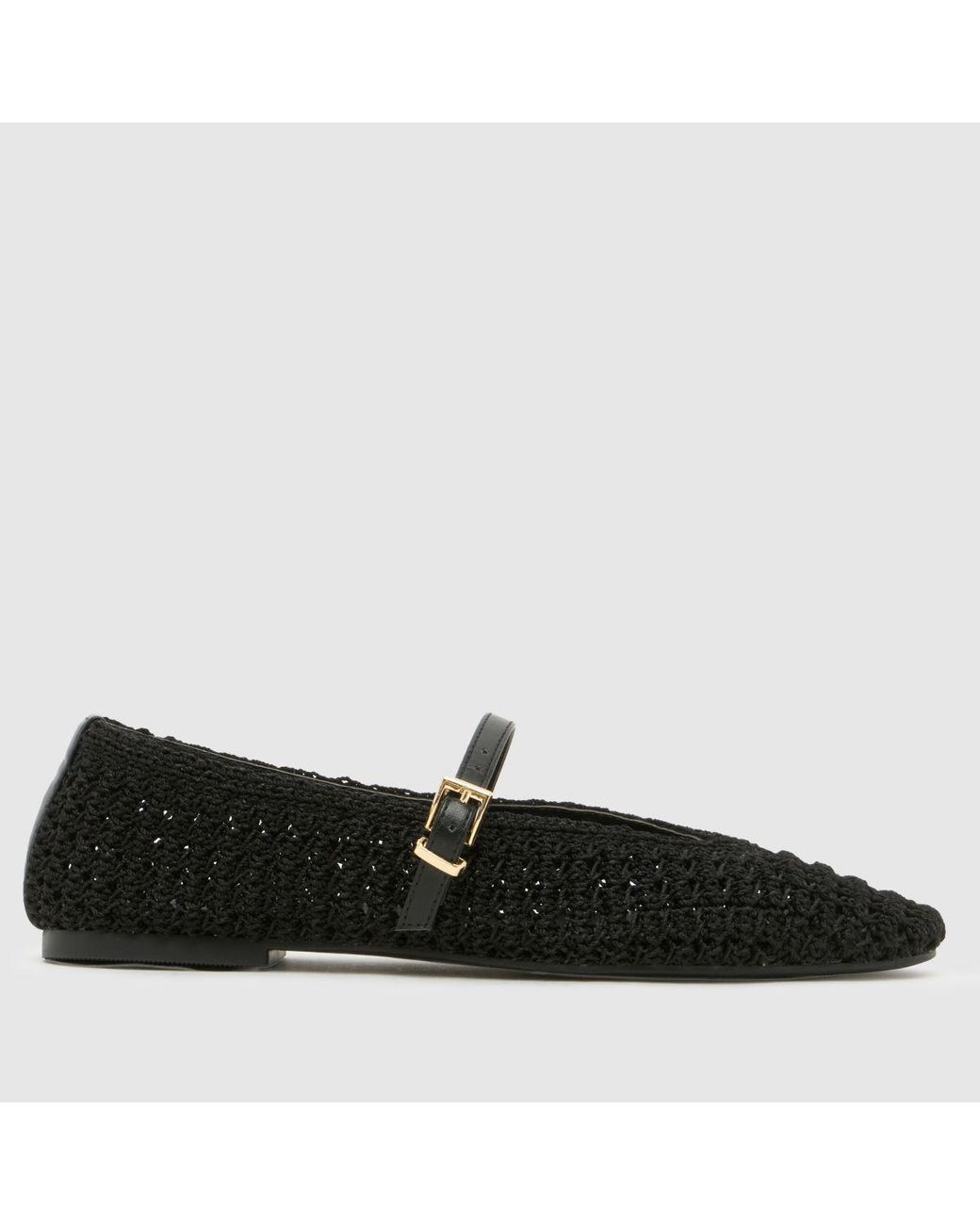 Schuh Black Lisbeth Crochet Ballerina Flats