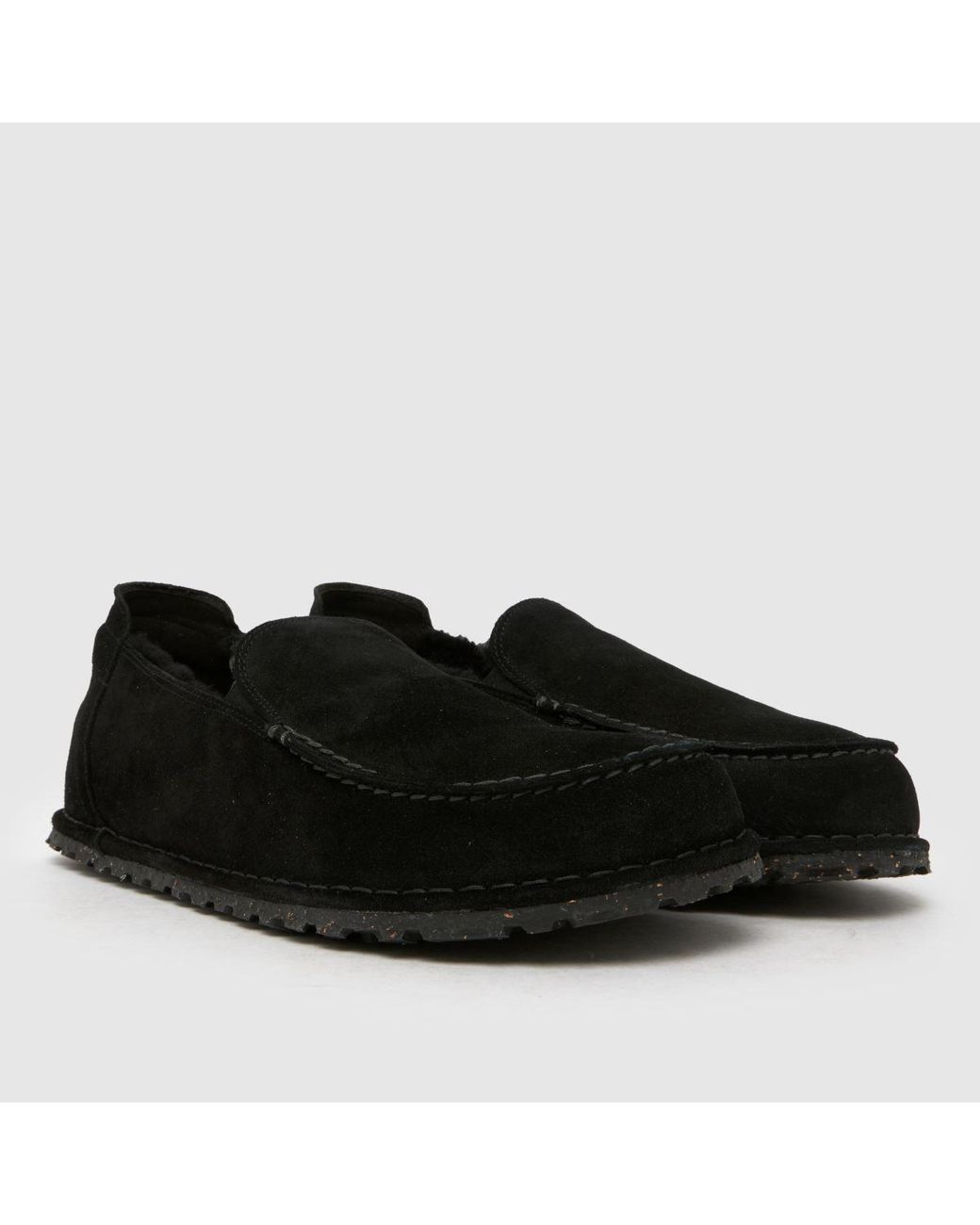 Birkenstock Black Utti Shearling Shoes for men