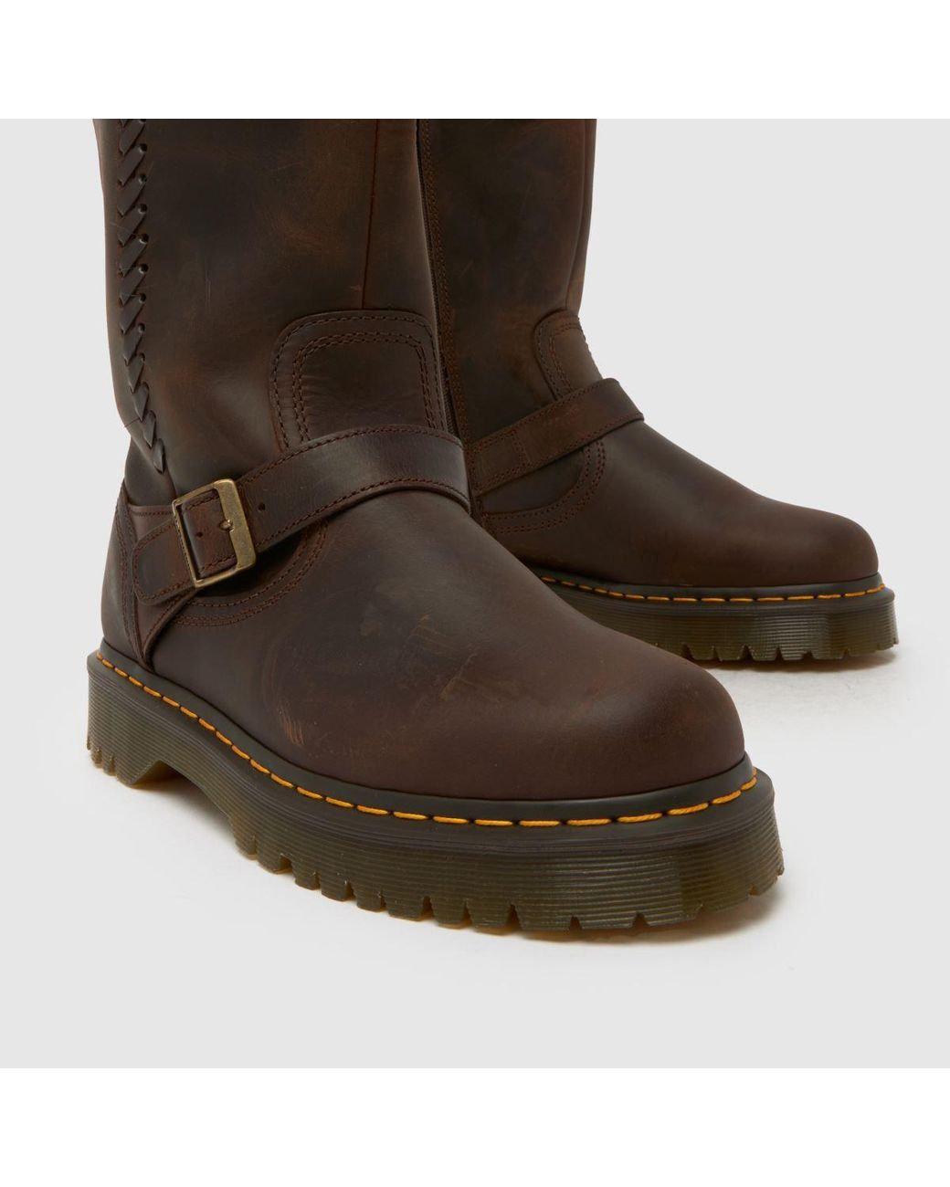 Dr. Martens Brown Dr Martens Anistone Biker Boots