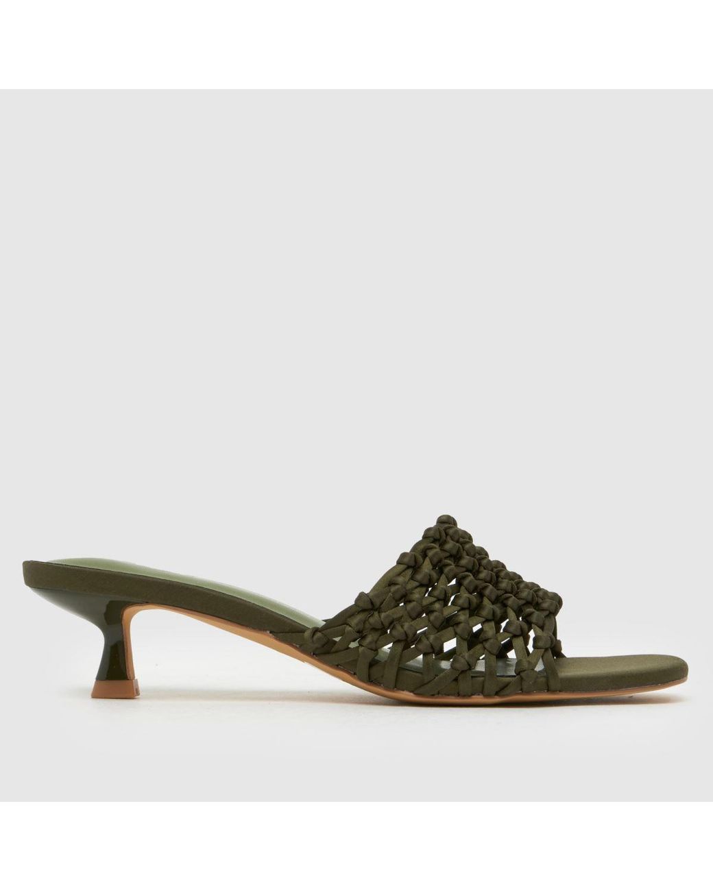 Schuh Green Sorin Woven Mule High Heels