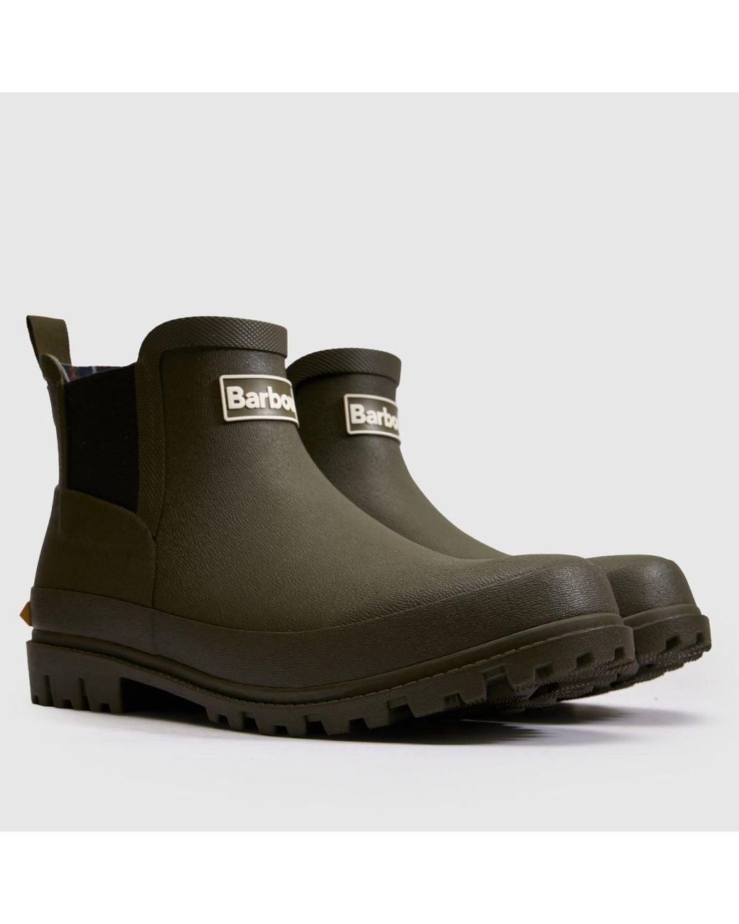 Barbour Brown Andale Chelsea Welly Boots for men
