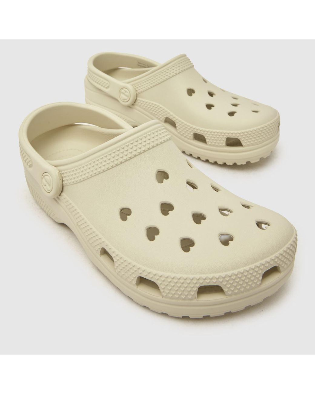 CROCSTM Natural Classic Hearts Cut Out Clog Sandals