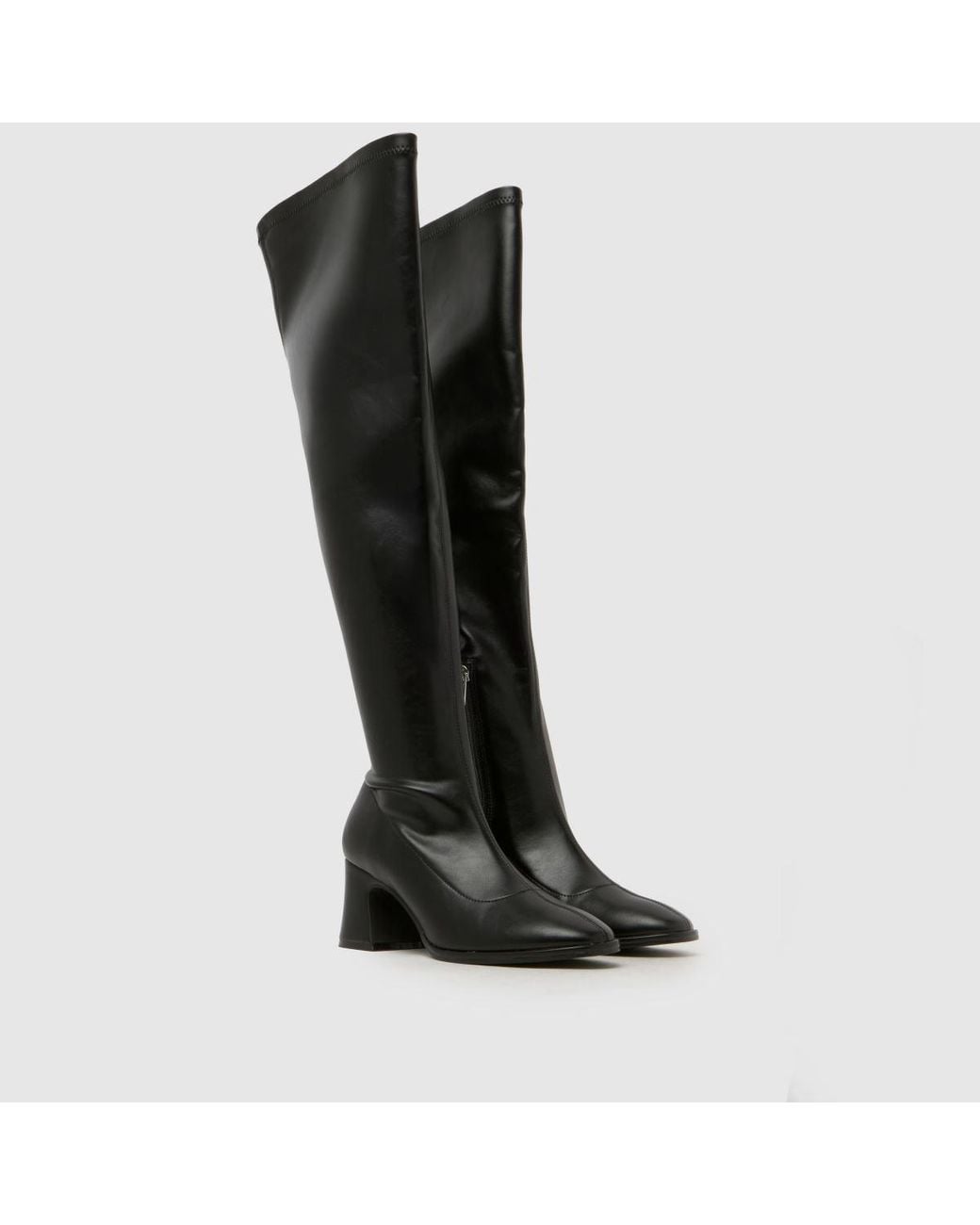 Schuh Black Dalmation Over The Knee Boots