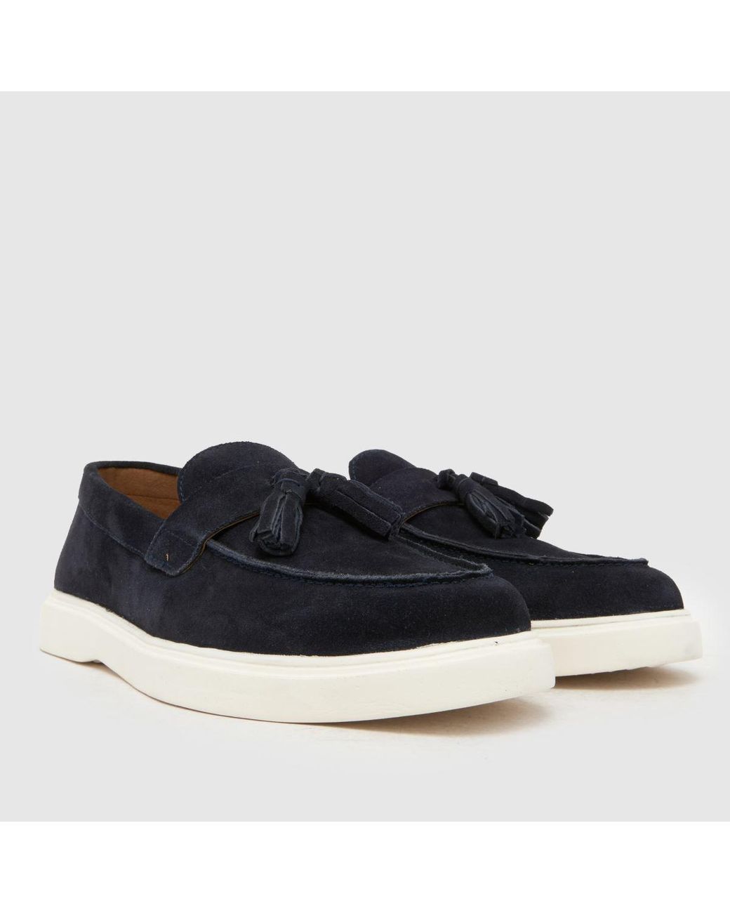 Schuh Blue Percy Suede Tassel Loafer Shoes for men