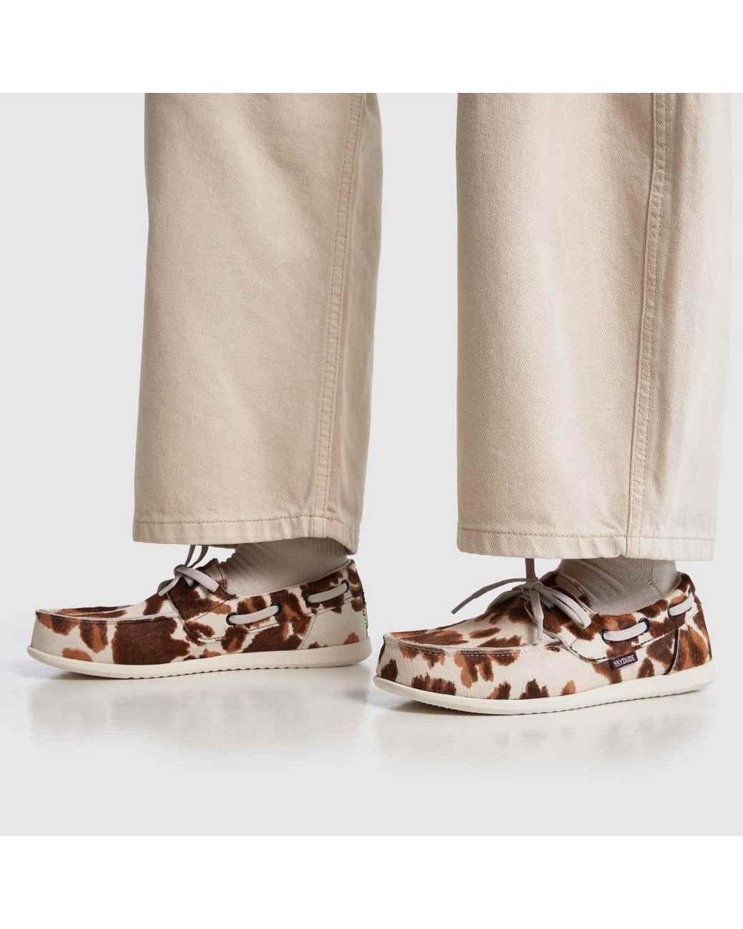 HeyDude Brown Harbor Breeze Lo Trainers