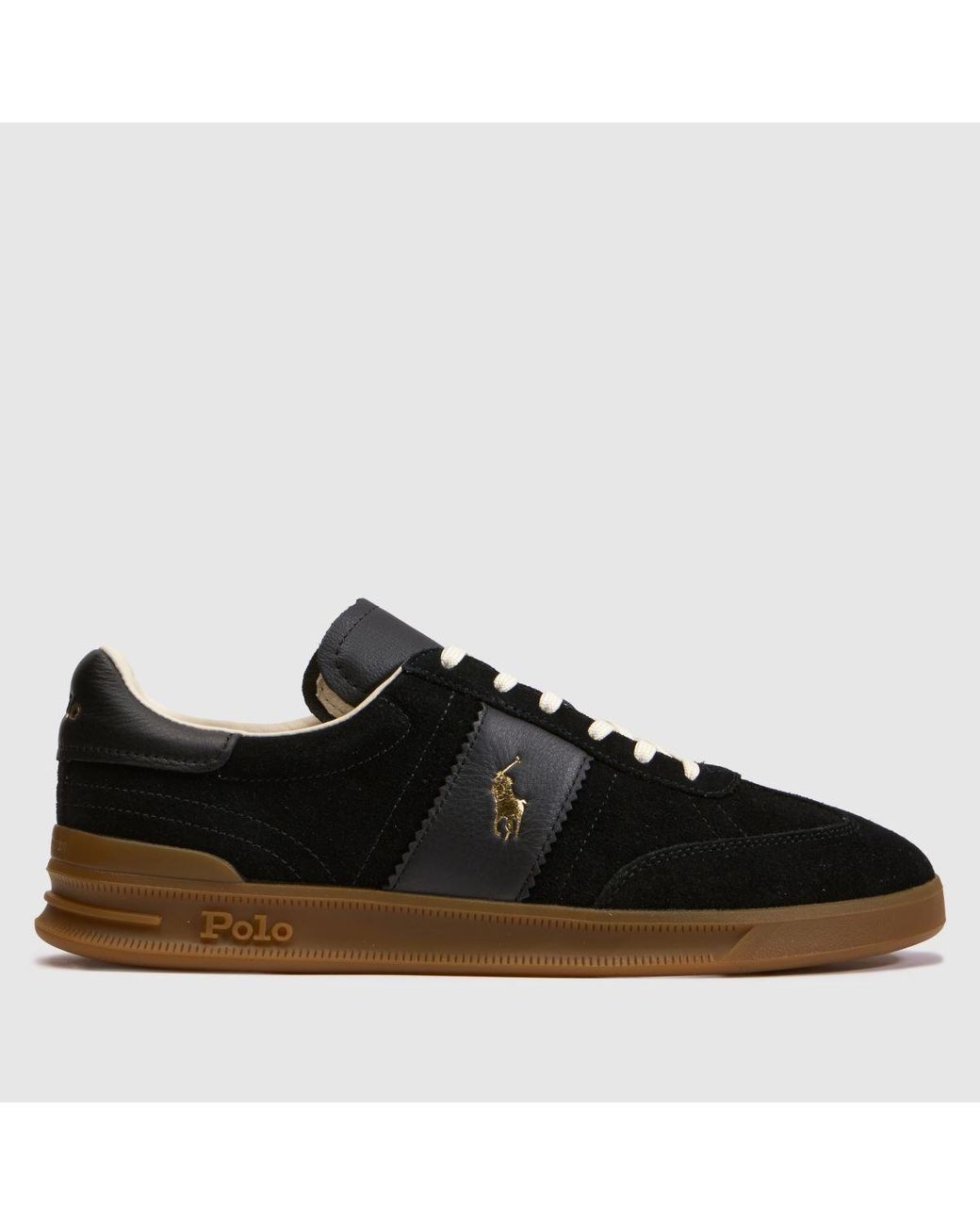 Polo Ralph Lauren Black Heritage Aera Trainers for men