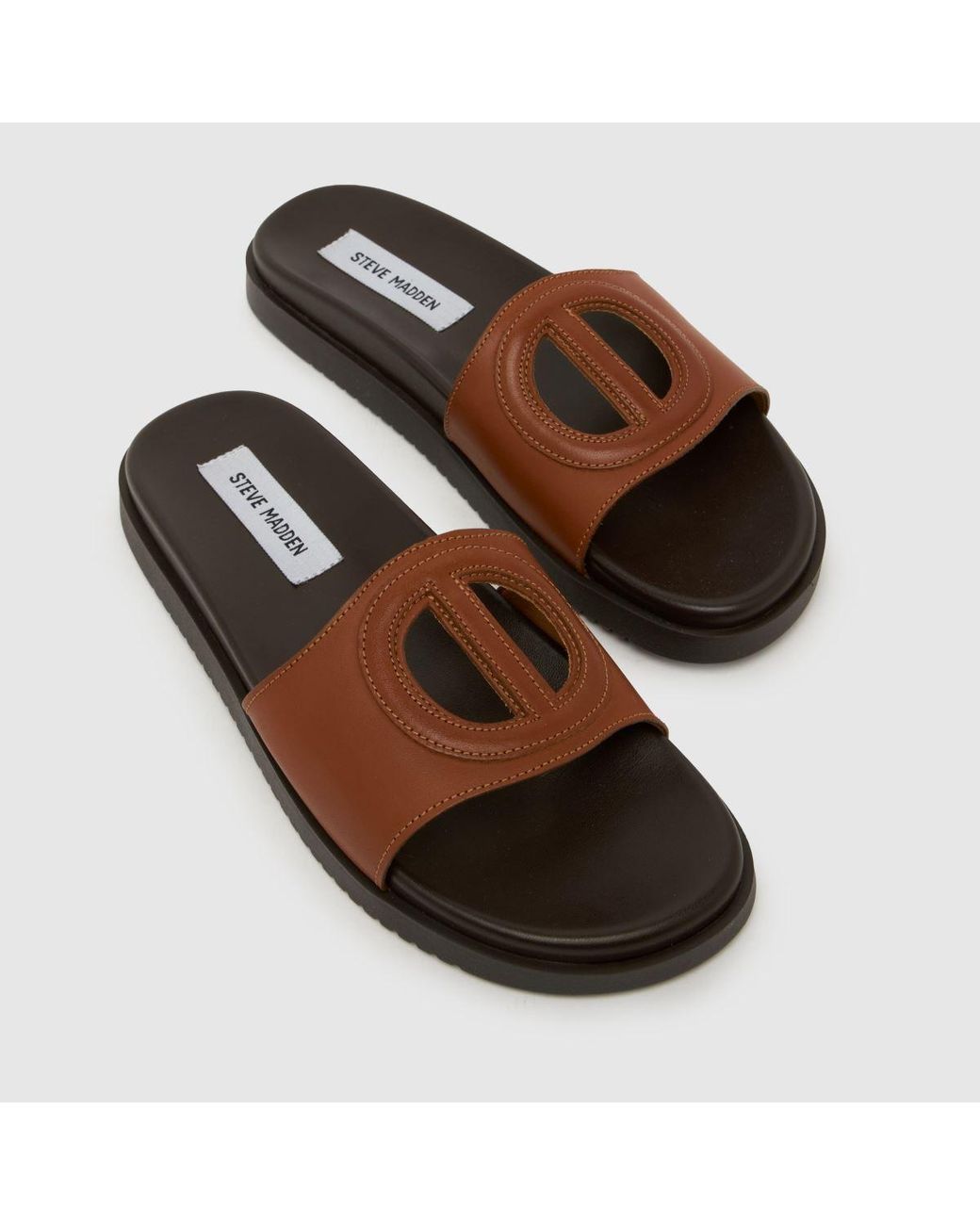 Steve Madden Brown Mayke Slide Sandals