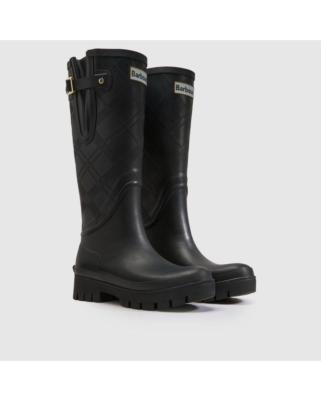 Barbour Black Leighton Tall Welly Boots
