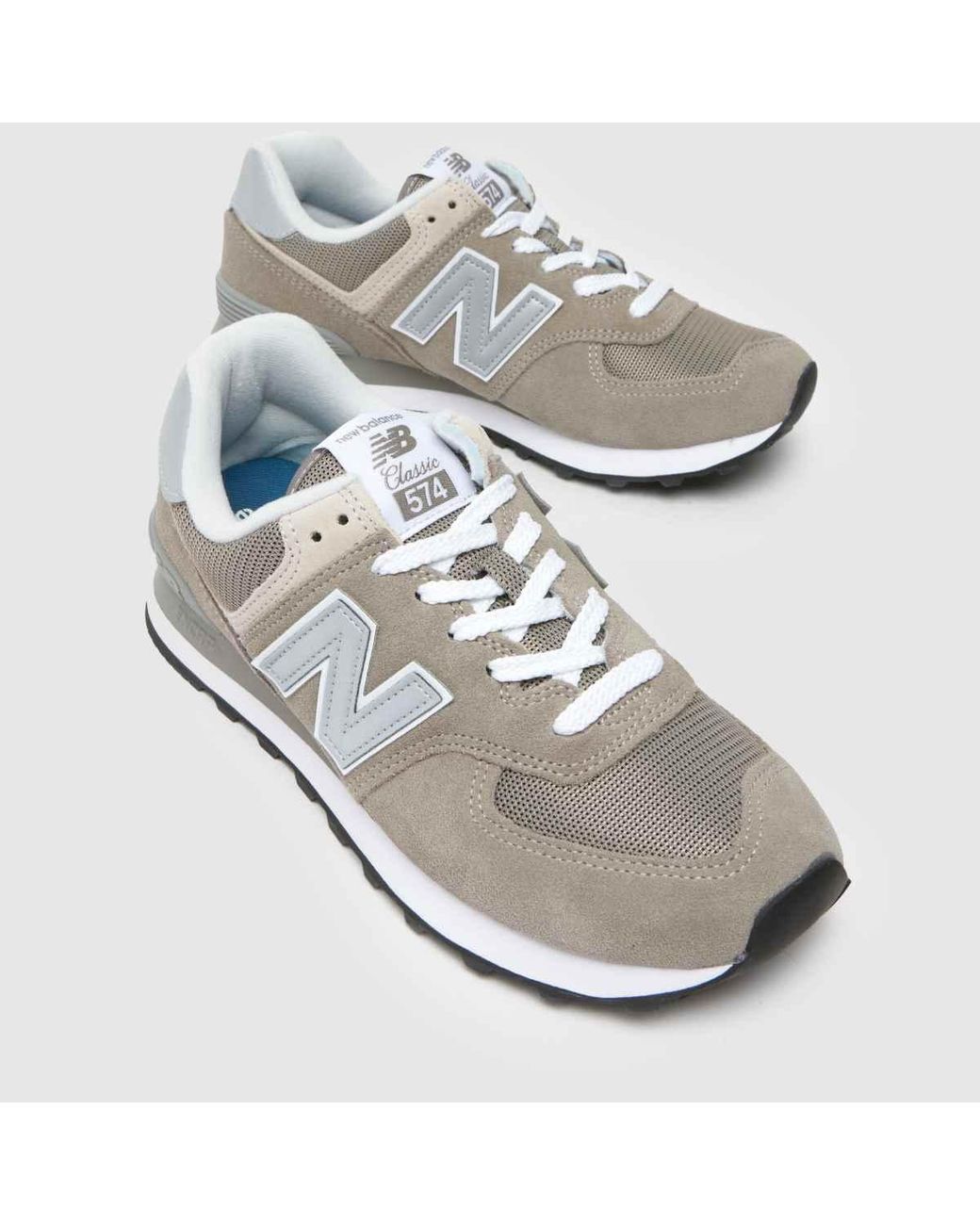 New Balance White 574 Trainers