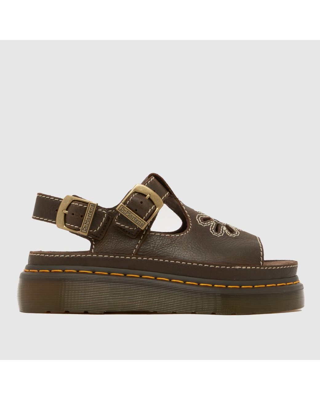 Dr. Martens Brown Dunnet Flower Sandals