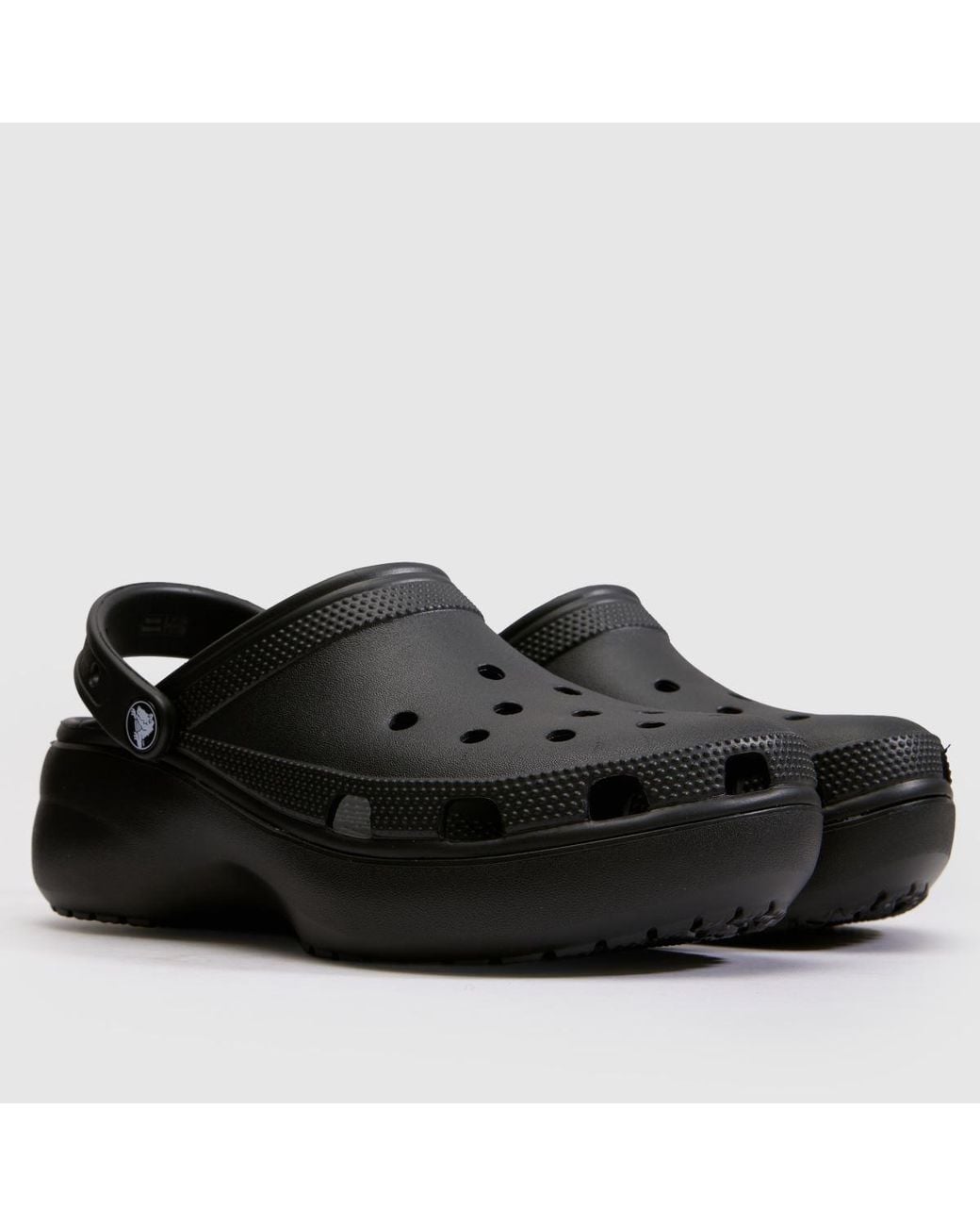 CROCSTM Black Classic Platorm Clog Sandals