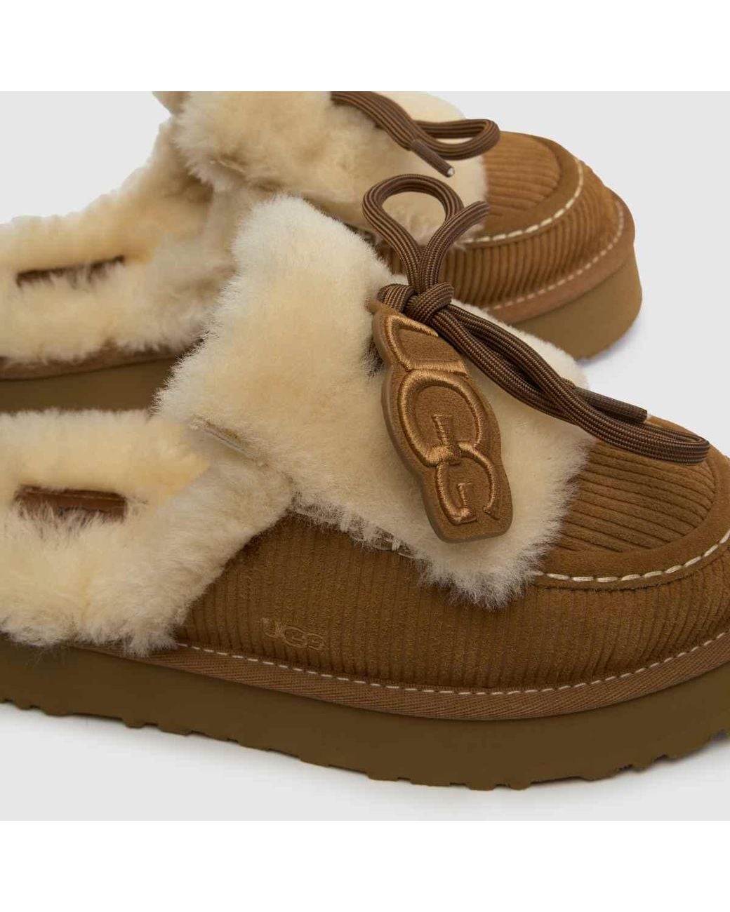 Ugg Natural Disquette Heritage Slippers