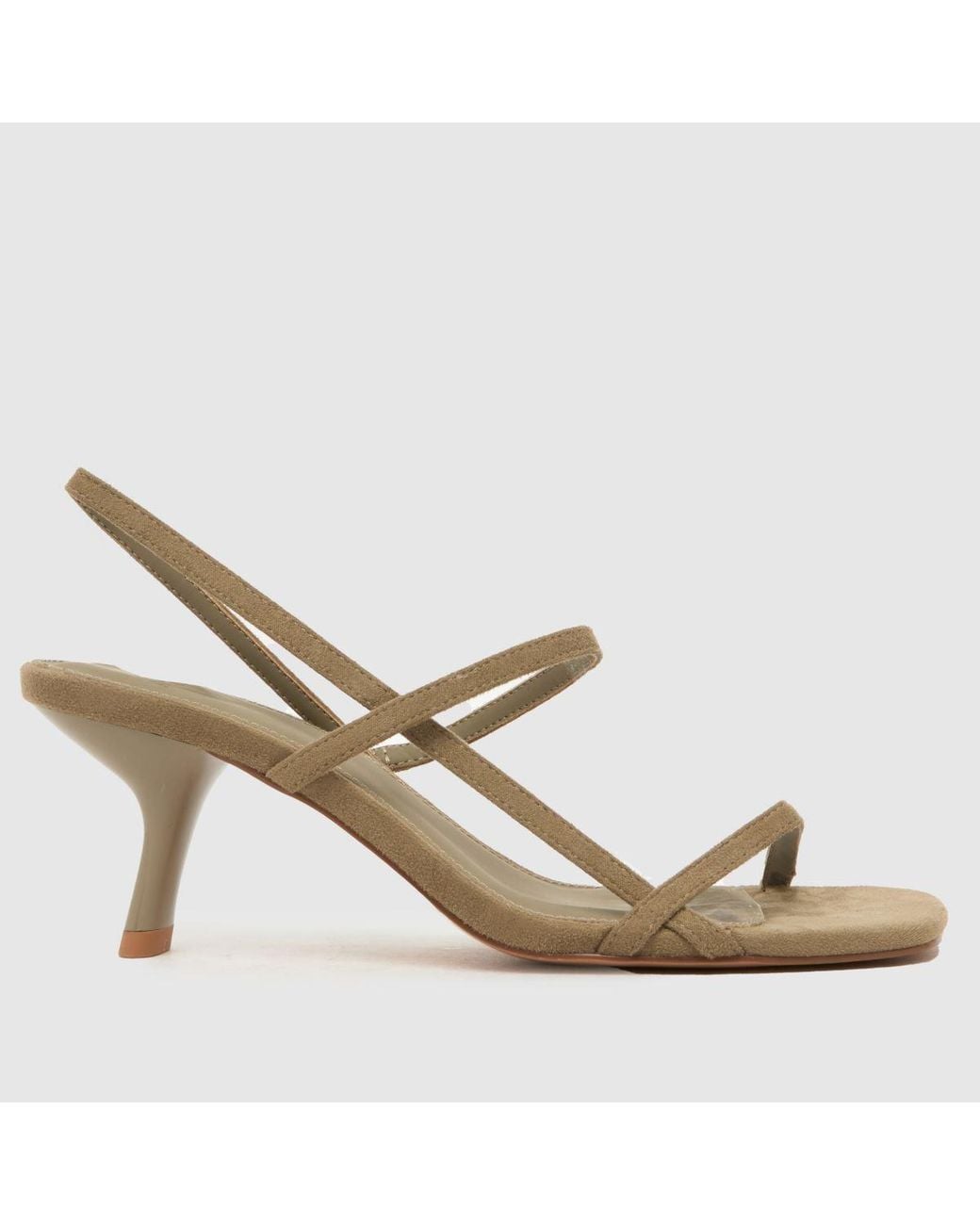 Schuh Metallic Sav Strappy Kitten High Heels