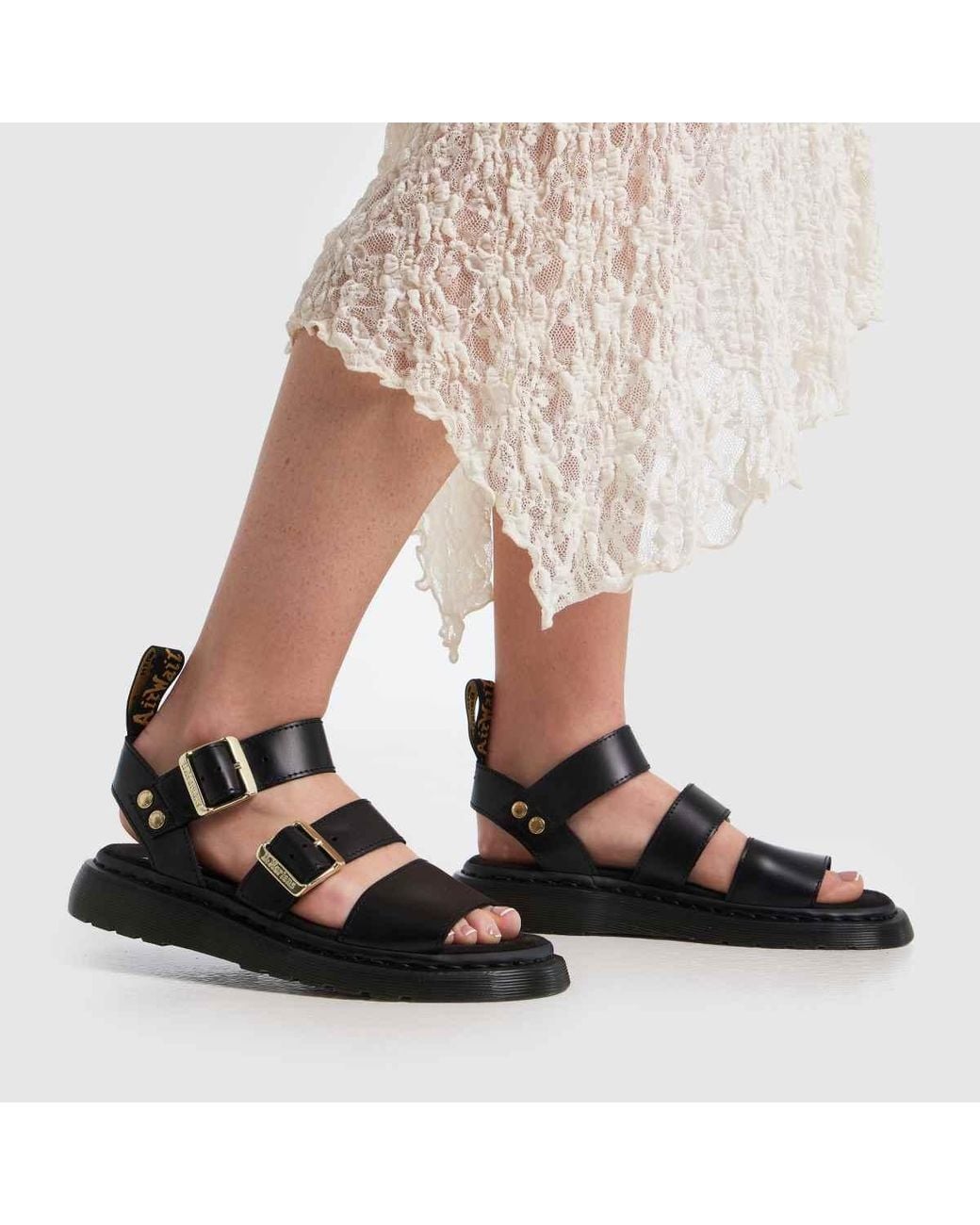 Dr. Martens Black Gryphon Sandals