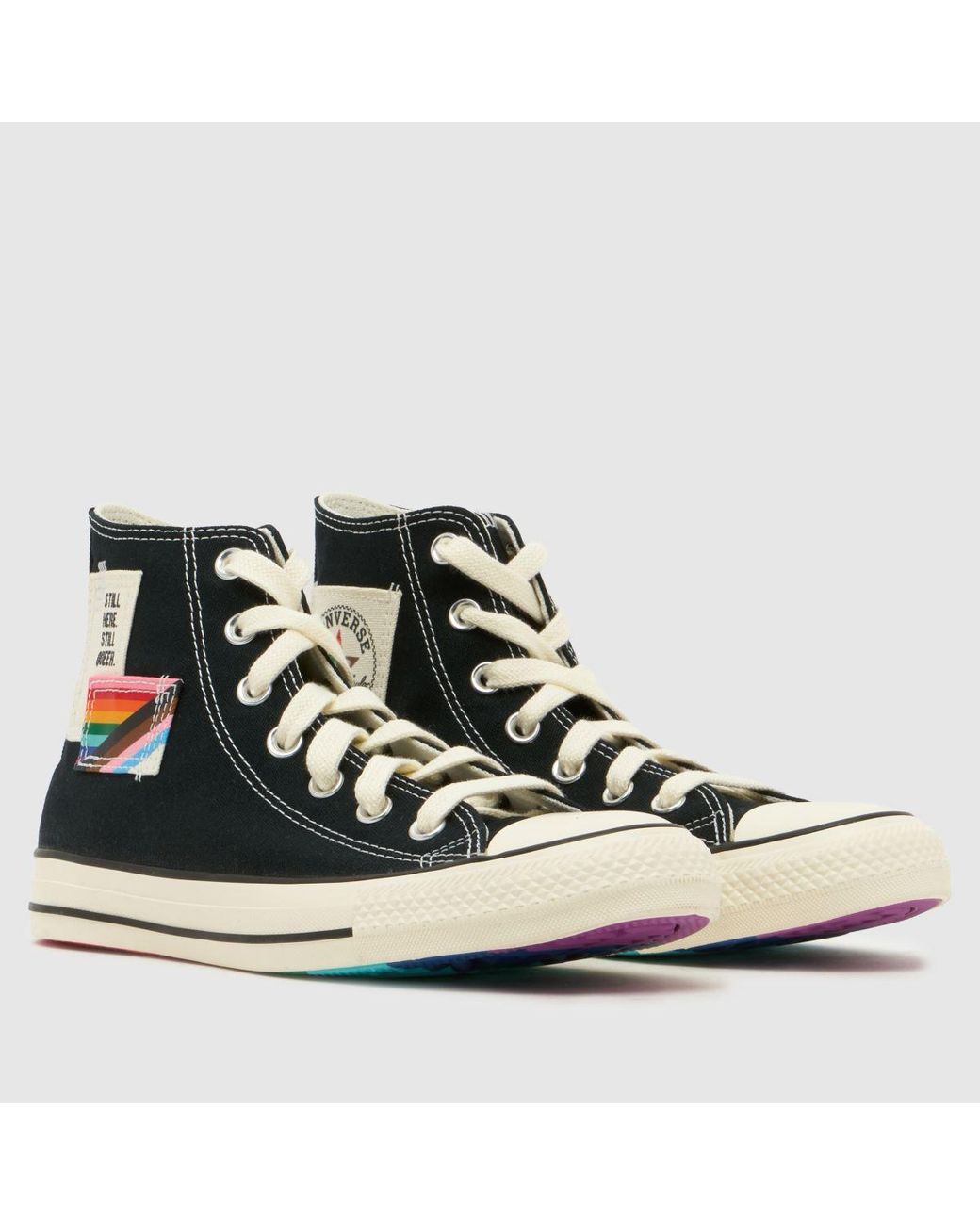 Converse Black All Star Hi Pride Trainers