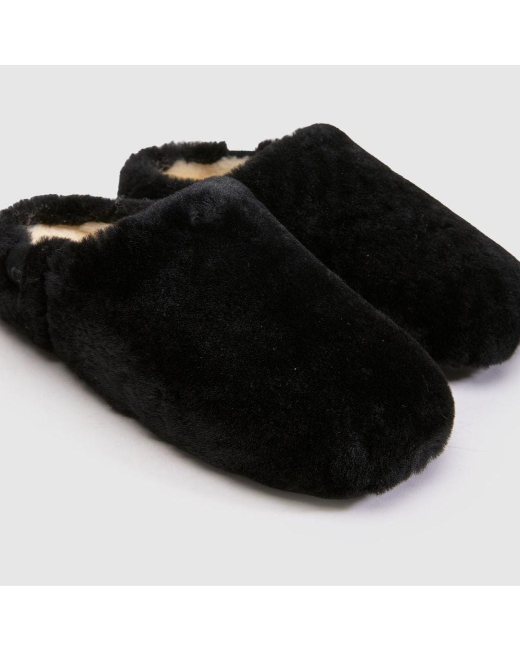 Ugg Black Elea Fluffed Slip-On Slippers