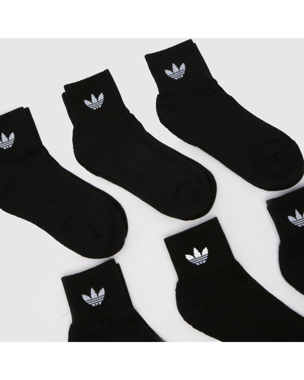 Adidas Black Originals Mid Ankle Socks 6 Pack