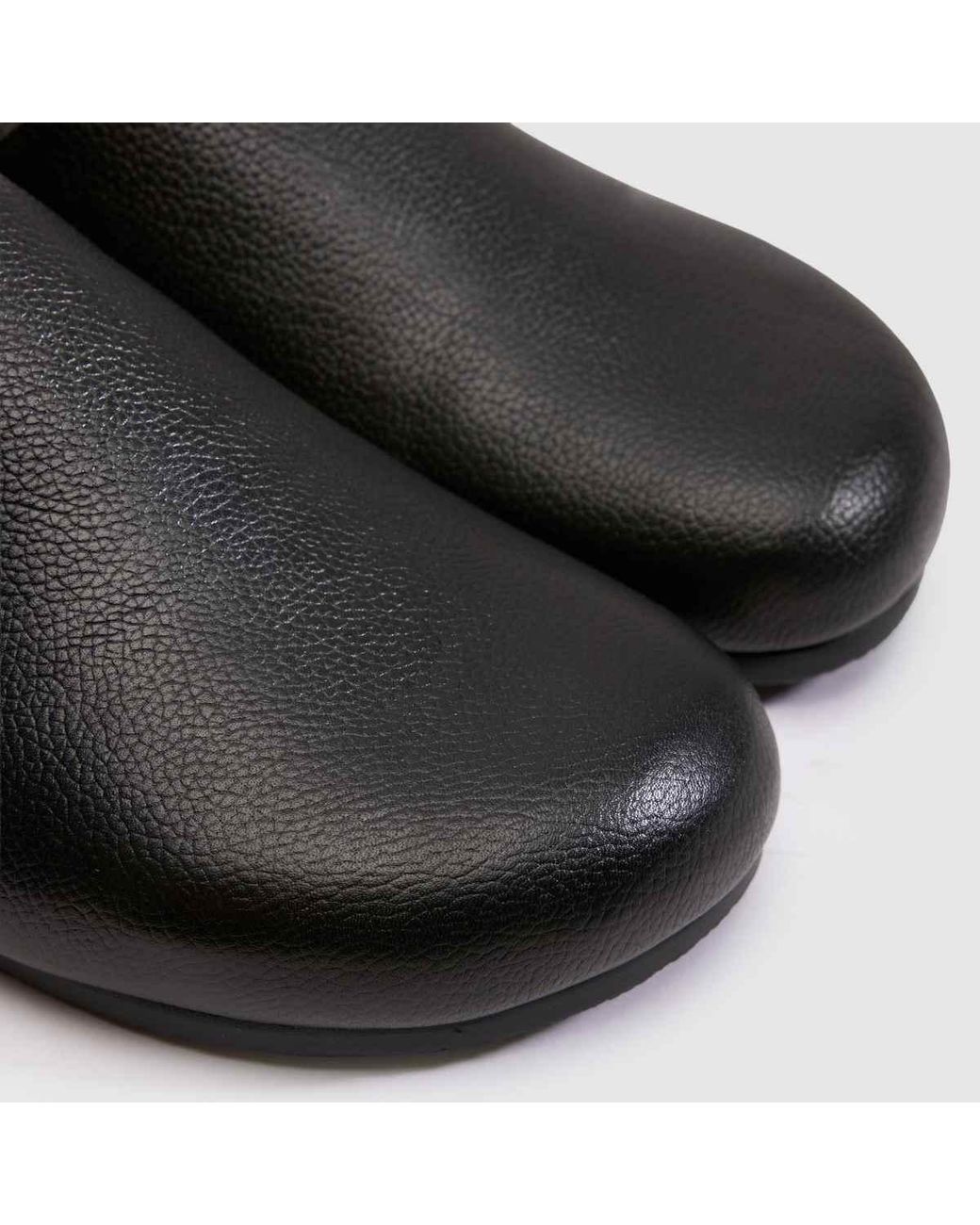 Schuh Black Libra Leather Mule Flats