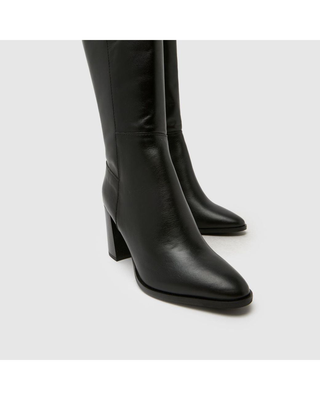 Schuh Black Dami Leather Knee Boots