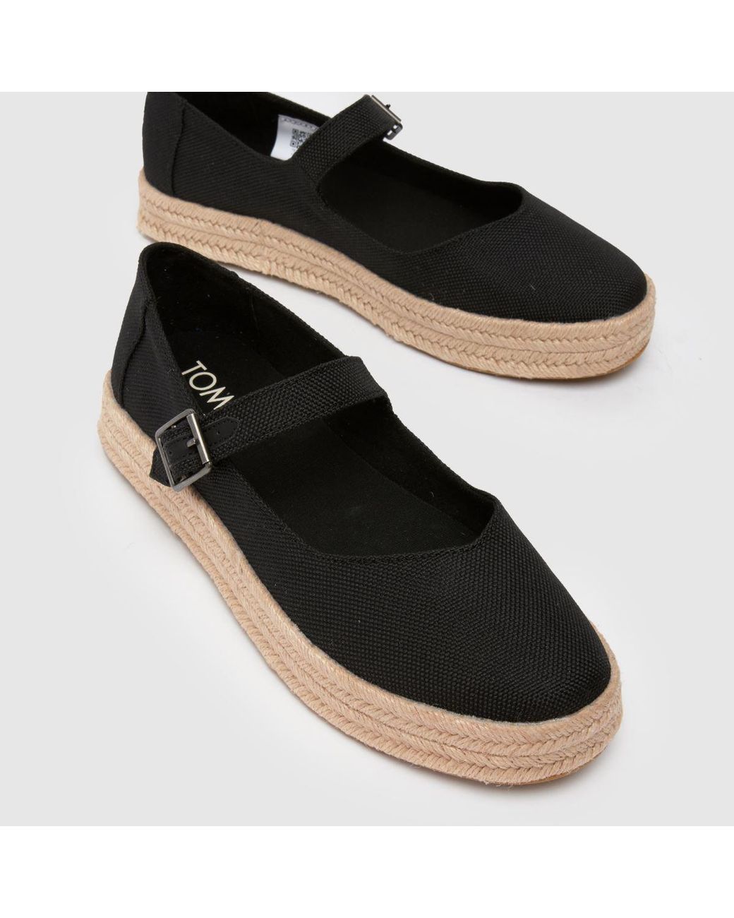 TOMS Black Carolina Mary Jane Flats