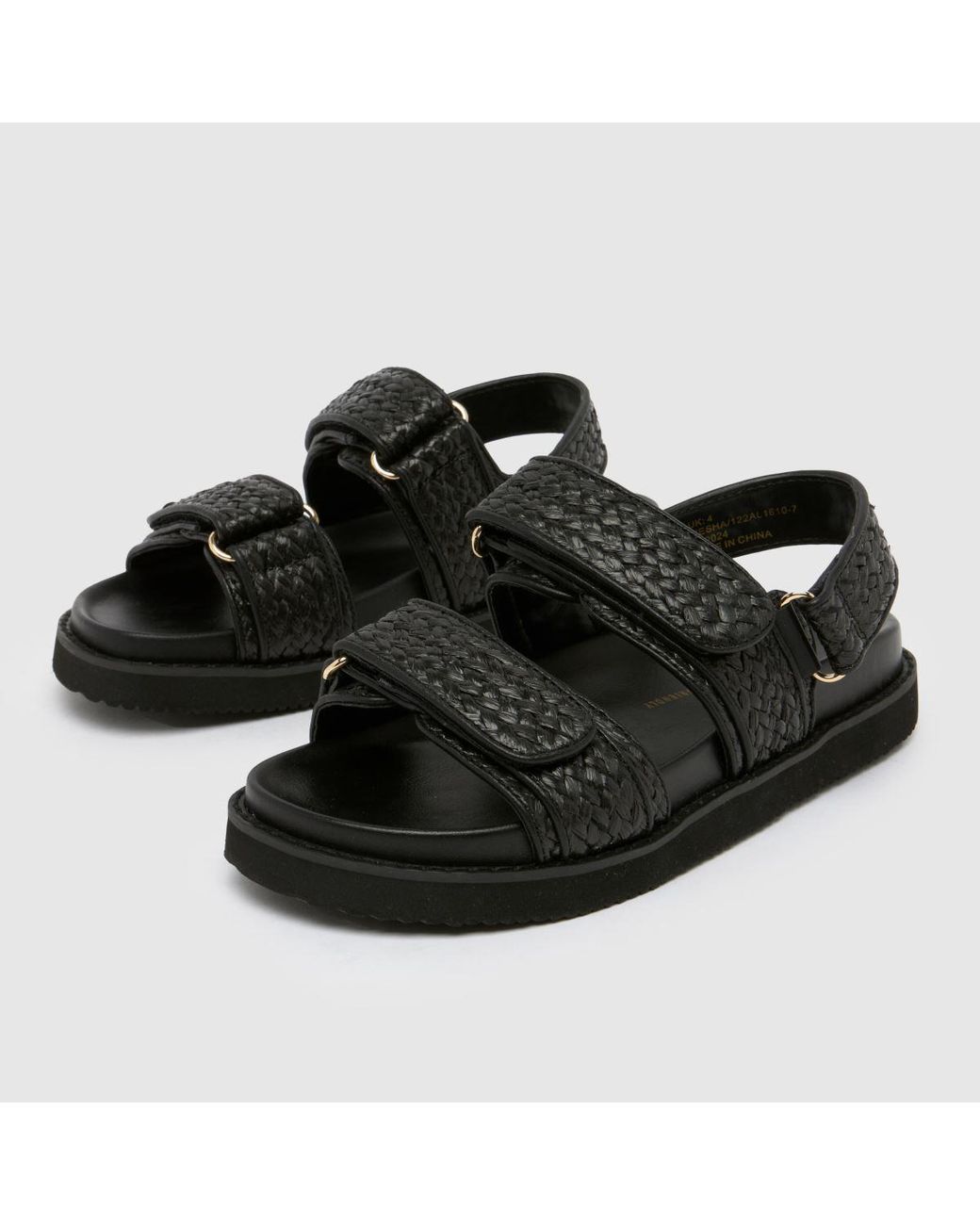 Schuh Black Tiesha Footbed Sandals