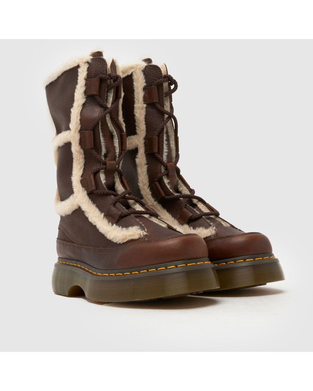 Dr. Martens Brown Buzz Lace High Leg Boots