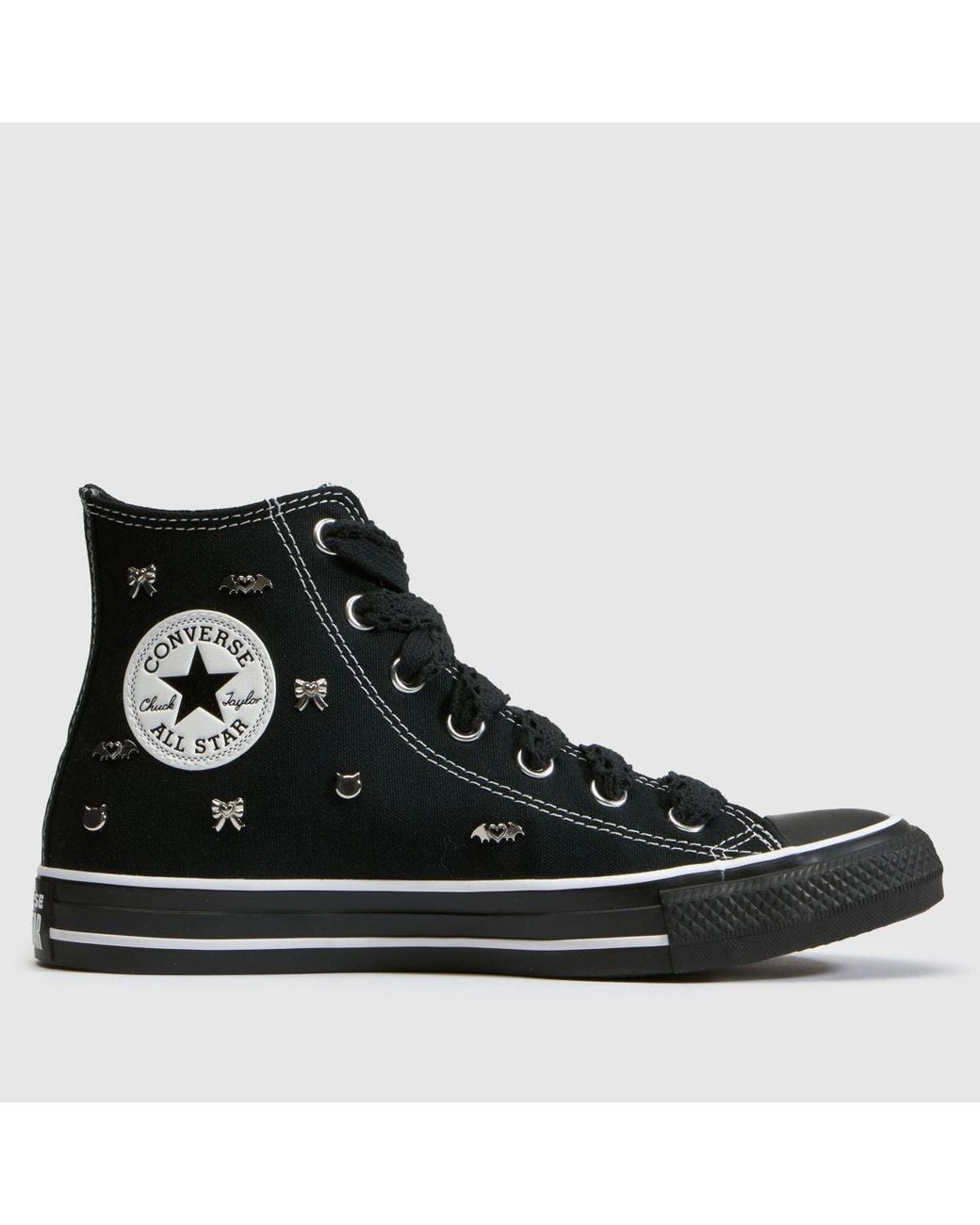 Converse Black All Star Hi Bows Trainers
