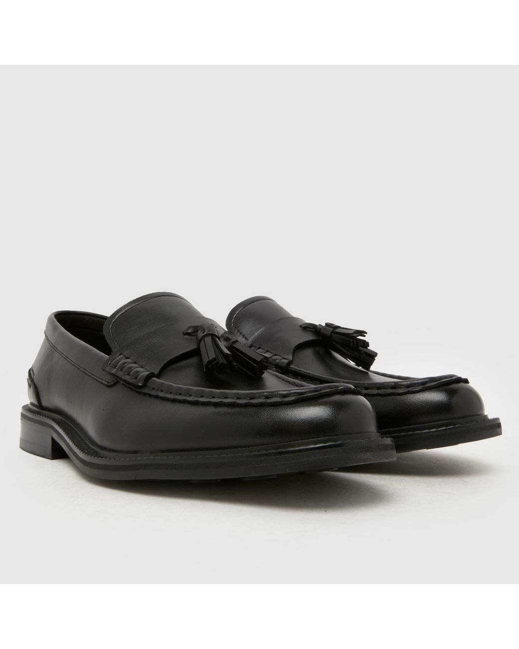 Schuh Black Robin Tassel Loafer Shoes for men