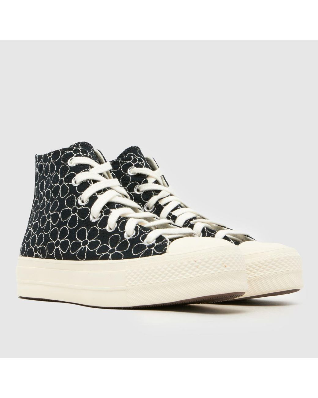 Converse Black All Star Lift Hi Trainers