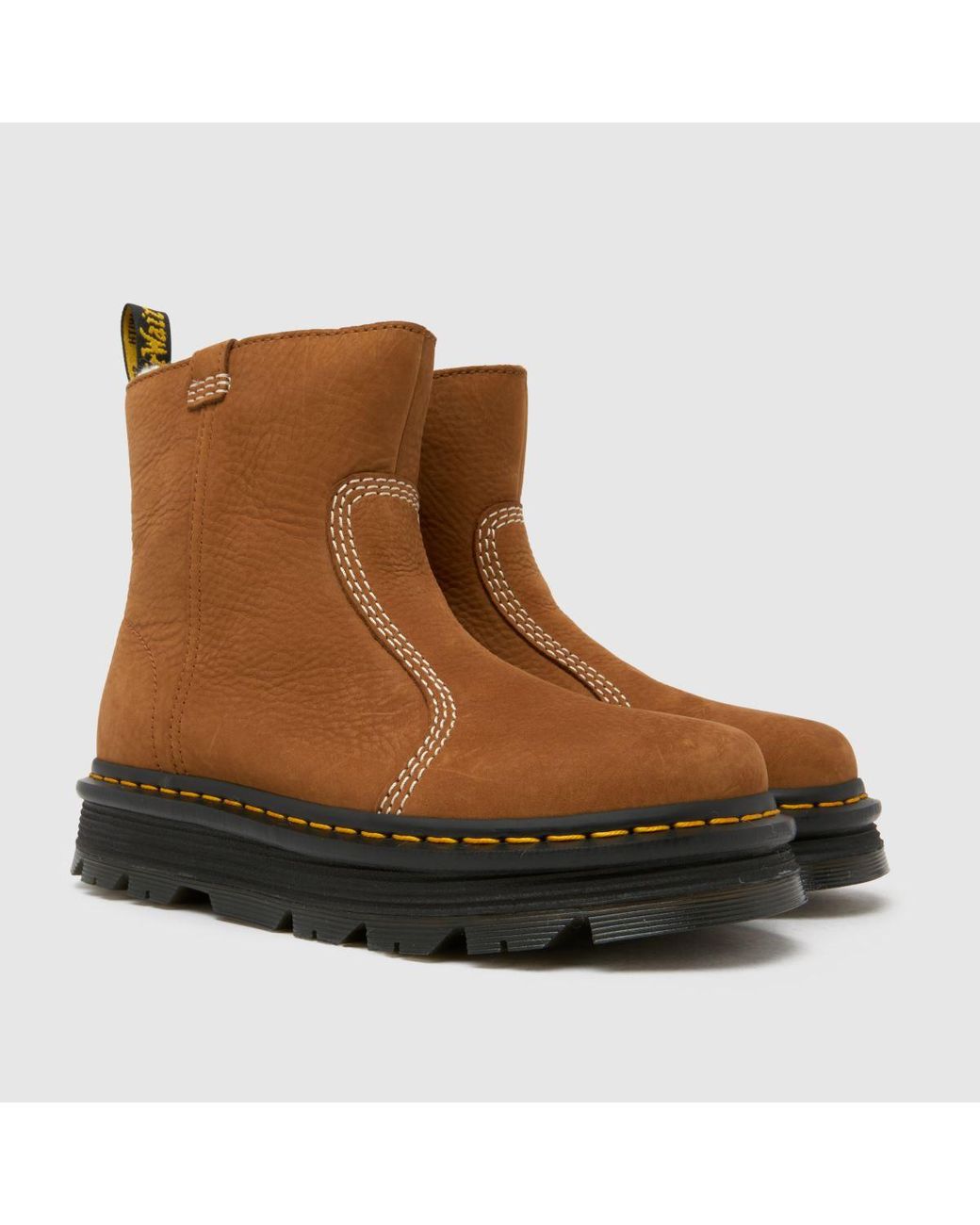 Dr. Martens Brown Zebzag Rigger Boots