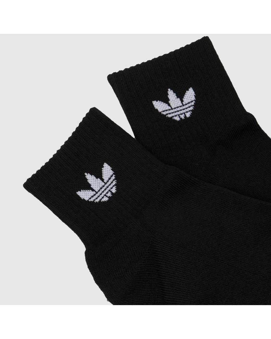 Adidas Black Originals Mid Ankle Socks 6 Pack