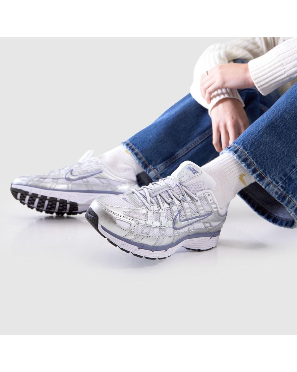Nike White P-6000 Trainers