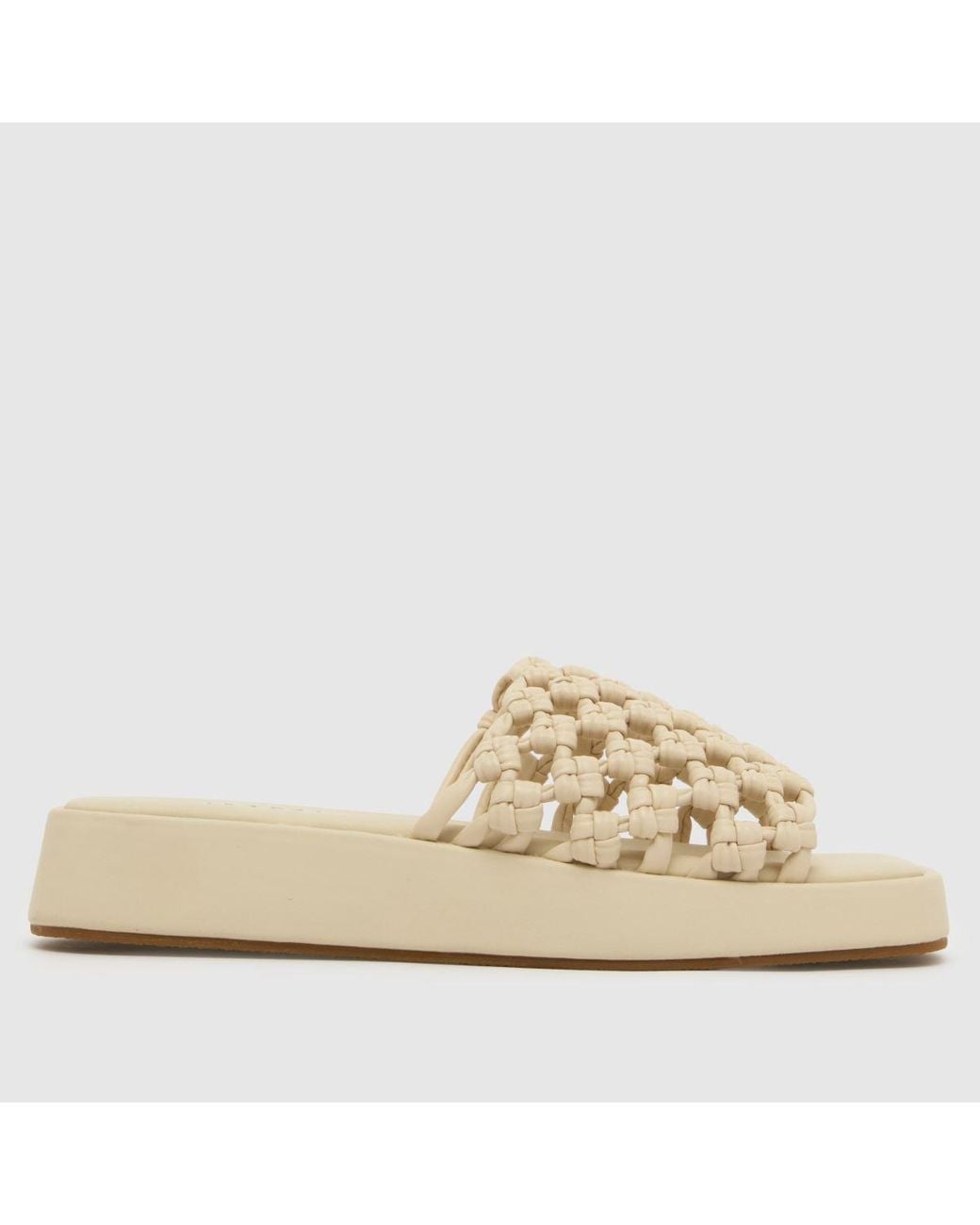 SIMMI Natural Elena Raffia Slide Sandals
